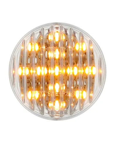 UP38364-13 LED 2.5" Round Light (Clearance/Marker) - Amber LED/Clear Lens