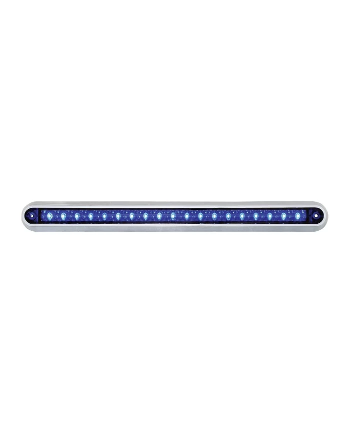 GG76292 - 12" BLUE/BLUE 19 LED LIGHT BAR W/ CR. PLASTIC BASE MOUNT GG76292 - 12" BLUE/BLUE 19 LED LIGHT BAR W/ CR. PLASTIC BASE MOUNT