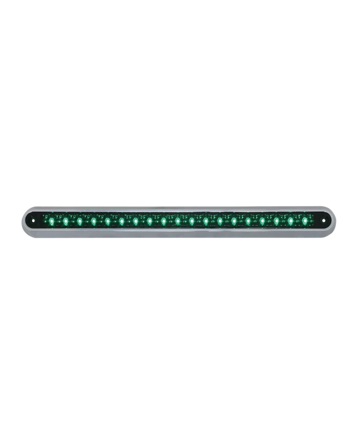 GG76293 - 12" GREEN/GREEN 19 LED LIGHT BAR W/ CR. PLASTIC BASE MOUNT GG76293 - 12" GREEN/GREEN 19 LED LIGHT BAR W/ CR. PLASTIC BASE MOUNT