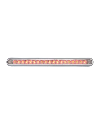 GG76296 - 12" RED/CLEAR 19 LED LIGHT BAR W/ CR. PLASTIC BASE MOUNT GG76296 - 12" RED/CLEAR 19 LED LIGHT BAR W/ CR. PLASTIC BASE MOUNT