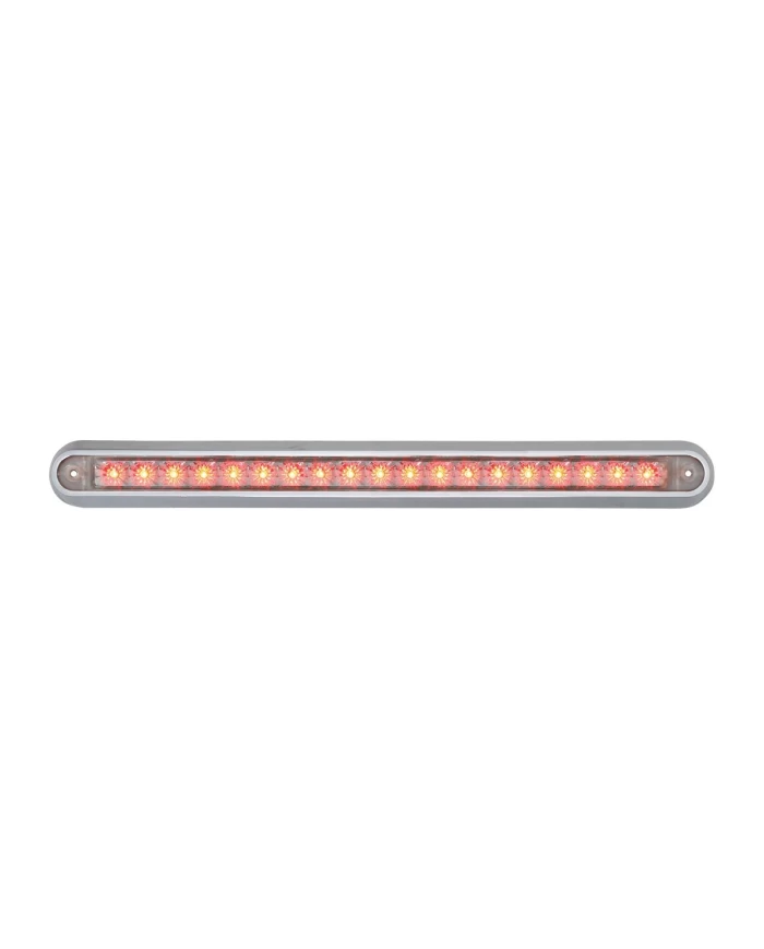 GG76296 - 12" RED/CLEAR 19 LED LIGHT BAR W/ CR. PLASTIC BASE MOUNT GG76296 - 12" RED/CLEAR 19 LED LIGHT BAR W/ CR. PLASTIC BASE MOUNT