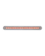 GG76296 - 12" RED/CLEAR 19 LED LIGHT BAR W/ CR. PLASTIC BASE MOUNT GG76296 - 12" RED/CLEAR 19 LED LIGHT BAR W/ CR. PLASTIC BASE MOUNT