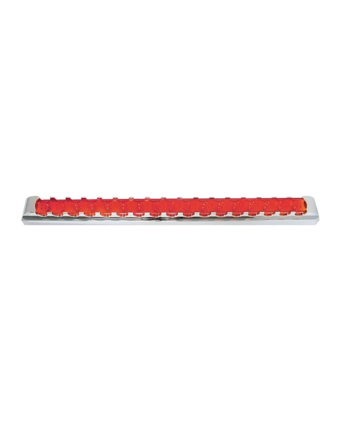 GG76302 - 20"L SPYDER RED/RED 17-LED LIGHT BAR W/CR. PL BEZEL 1 ROW