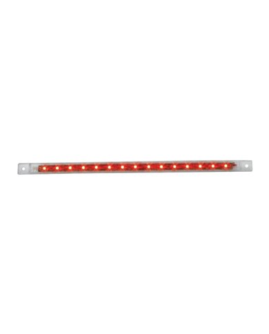 GG76316 - 12" ULTRA THIN RED 15-LED MARKER LIGHT BAR, CLEAR LENS GG76316 - 12" ULTRA THIN RED 15-LED MARKER LIGHT BAR, CLEAR LENS