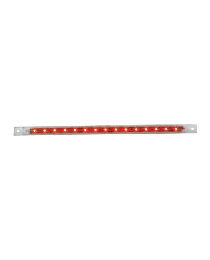 GG76316 - 12" ULTRA THIN RED 15-LED MARKER LIGHT BAR, CLEAR LENS GG76316 - 12" ULTRA THIN RED 15-LED MARKER LIGHT BAR, CLEAR LENS