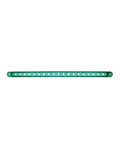 GG76383 - 12" GREEN 18 SMD LED FLUSH MOUNT LIGHT BAR, GREEN LENS, 3 WIRES GG76383 - 12" GREEN 18 SMD LED FLUSH MOUNT LIGHT BAR, GREEN LENS, 3 WIRES