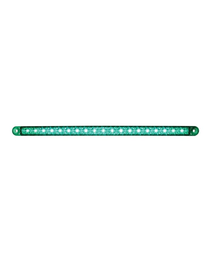 GG76383 - 12" GREEN 18 SMD LED FLUSH MOUNT LIGHT BAR, GREEN LENS, 3 WIRES