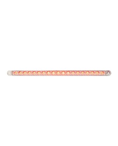 GG76386 - 12" RED 18 SMD LED FLUSH MOUNT LIGHT BAR, CLEAR LENS, 3 WIRES GG76386 - 12" RED 18 SMD LED FLUSH MOUNT LIGHT BAR, CLEAR LENS, 3 WIRES