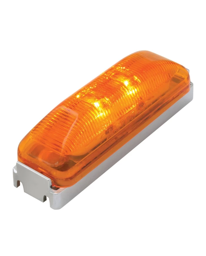 GG76390 - MEDIUM RECTANGULAR AMBER 2-LED MARKER LIGHT W/CR. BRACKET GG76390 - MEDIUM RECTANGULAR AMBER 2-LED MARKER LIGHT W/CR. BRACKET