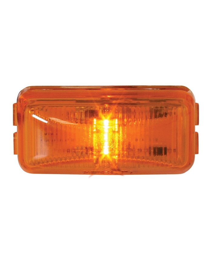GG76410 - SMALL RECTANGULAR FLEET AMBER 1-LED MARKER LIGHT, AMBER LENS
