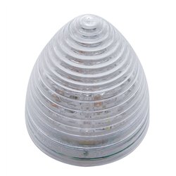 UP38369-13 LED 2.5" Round Beehive Light (Clearance/Marker) - Red LED/Clear Lens