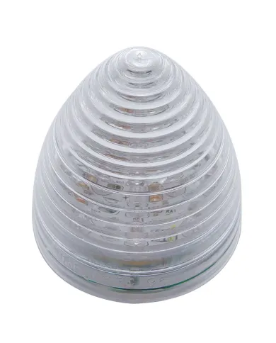 UP38369-13 LED 2.5" Round Beehive Light (Clearance/Marker) - Red LED/Clear Lens