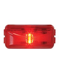 GG76412 - SMALL RECTANGULAR FLEET RED 1-LED MARKER LIGHT, RED LENS