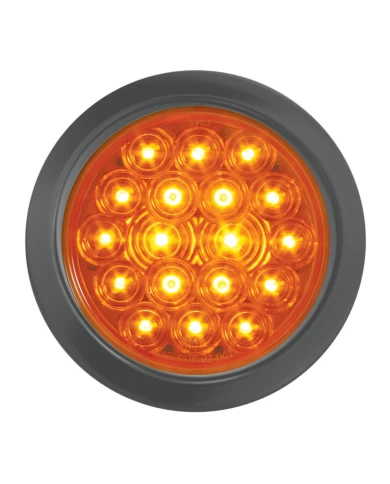 GG76455 - 4" FLEET AMBER/AMBER 18 LED LIGHT W/ GROMMET & PIGTAIL GG76455 - 4" FLEET AMBER/AMBER 18 LED LIGHT W/ GROMMET & PIGTAIL