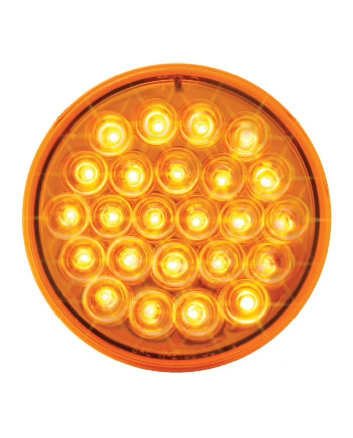 GG76460 - 1 4" PEARL AMBER LED STROBE LIGHT, AMBER LENS, 9~36V