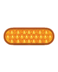 GG76470 - 1 OVAL PEARL AMBER LED STROBE LIGHT, AMBER LENS, 9~36V