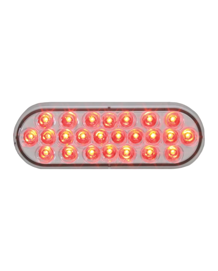 GG76475 - 1 OVAL PEARL RED LED STROBE LIGHT, CLEAR LENS, 9~36V GG76475 - 1 OVAL PEARL RED LED STROBE LIGHT, CLEAR LENS, 9~36V