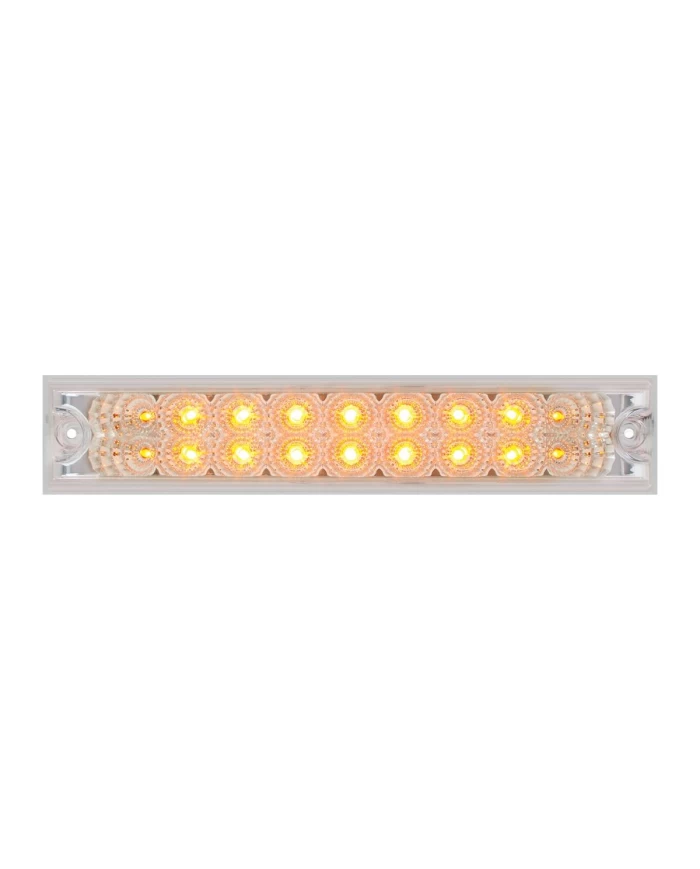 GG76481 - 10"L SPYDER AMBER 18-LED LIGHT BAR, CLEAR LENS DOUBLE ROW