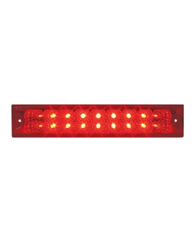 GG76482 - 10"L SPYDER RED 18-LED LIGHT BAR, RED LENS DOUBLE ROW GG76482 - 10"L SPYDER RED 18-LED LIGHT BAR, RED LENS DOUBLE ROW