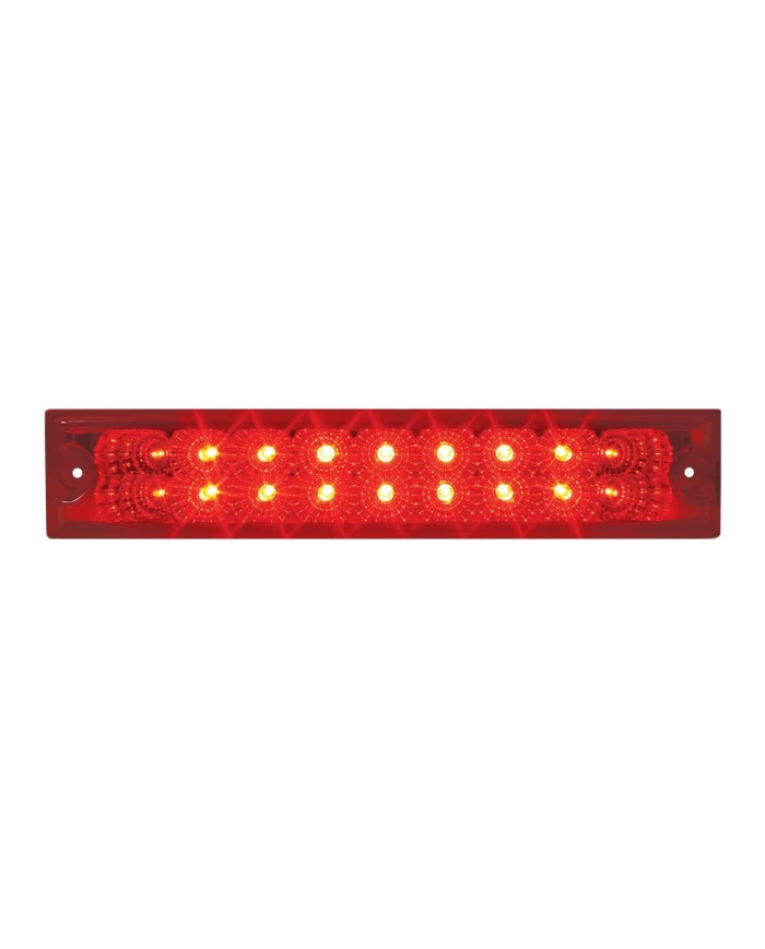 GG76482 - 10"L SPYDER RED 18-LED LIGHT BAR, RED LENS DOUBLE ROW