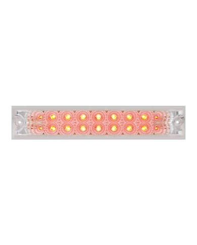 GG76483 - 10"L SPYDER RED 18-LED LIGHT BAR, CLEAR LENS DOUBLE ROW GG76483 - 10"L SPYDER RED 18-LED LIGHT BAR, CLEAR LENS DOUBLE ROW