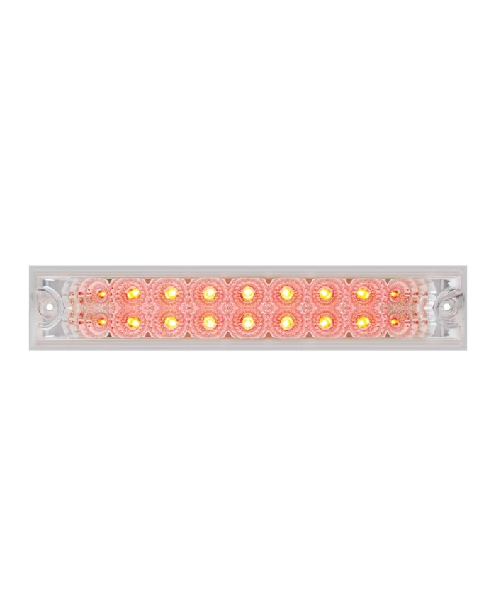GG76483 - 10"L SPYDER RED 18-LED LIGHT BAR, CLEAR LENS DOUBLE ROW