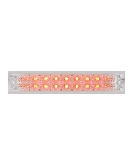 GG76483 - 10"L SPYDER RED 18-LED LIGHT BAR, CLEAR LENS DOUBLE ROW