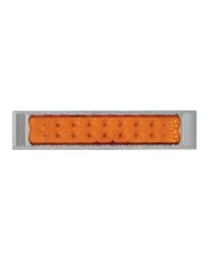 GG76485 - 10"L SPYDER AMBER/AMBER 18-LED LIGHT BAR W/CR. PL BEZEL 2 ROW