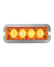GG76530 - MEDIUM RECT. AMBER/AMBER 4-LED 6-PULSE STROBE LIGHT, 9V~36V GG76530 - MEDIUM RECT. AMBER/AMBER 4-LED 6-PULSE STROBE LIGHT, 9V~36V