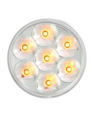 GG76541 - 2" LOW PROFILE PEARL AMBER 7-LED MARKER LIGHT, CLEAR LENS