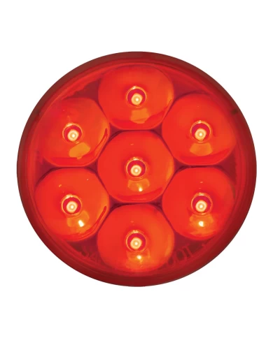 GG76542 - 2" LOW PROFILE PEARL RED 7-LED MARKER LIGHT, RED LENS GG76542 - 2" LOW PROFILE PEARL RED 7-LED MARKER LIGHT, RED LENS