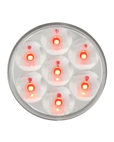 GG76543 - 2" LOW PROFILE PEARL RED 7-LED MARKER LIGHT, CLEAR LENS GG76543 - 2" LOW PROFILE PEARL RED 7-LED MARKER LIGHT, CLEAR LENS
