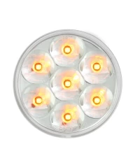 GG76546 - 2" LOW PROFILE PEARL AMBER/ CLEAR 7 LED DUAL/3WIRES LIGHT