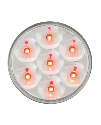 GG76548 - 2" LOW PROFILE PEARL RED/ CLEAR 7 LED DUAL/3WIRES LIGHT GG76548 - 2" LOW PROFILE PEARL RED/ CLEAR 7 LED DUAL/3WIRES LIGHT