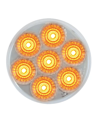 GG76621 - 2" LOW PROFILE SPYDER AMBER 7-LED MARKER LIGHT, CLEAR LENS GG76621 - 2" LOW PROFILE SPYDER AMBER 7-LED MARKER LIGHT, CLEAR LENS