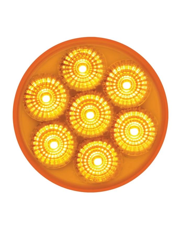 GG76625 - 2" LOW PROFILE SPYDER AMBER/ AMBER 7 LED DUAL/3WIRES LIGHT