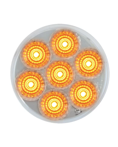 GG76626 - 2" LOW PROFILE SPYDER AMBER/ CLEAR 7 LED DUAL/3WIRES LIGHT GG76626 - 2" LOW PROFILE SPYDER AMBER/ CLEAR 7 LED DUAL/3WIRES LIGHT