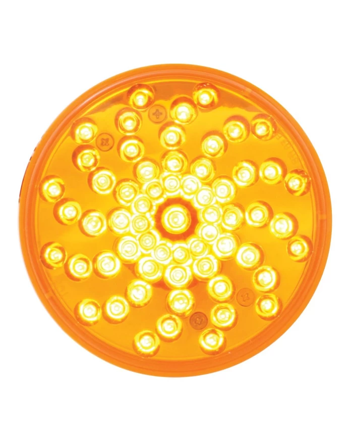 GG76720 - 4" TWISTER STYLE AMBER 61-LED LOW-PROFILE LIGHT, AMBER LENS