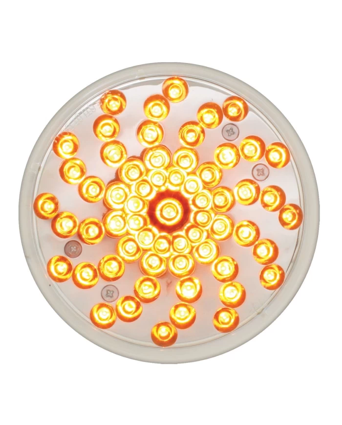 GG76721 - 4" TWISTER STYLE AMBER 61-LED LOW-PROFILE LIGHT CLEAR LENS GG76721 - 4" TWISTER STYLE AMBER 61-LED LOW-PROFILE LIGHT CLEAR LENS