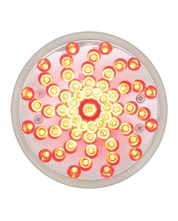 GG76723 - 4" TWISTER STYLE RED 61-LED LOW-PROFILE LIGHT, CLEAR LENS GG76723 - 4" TWISTER STYLE RED 61-LED LOW-PROFILE LIGHT, CLEAR LENS