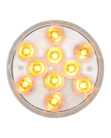 GG76841 - 4" MEGA 10 PLUS AMBER/CLEAR 10 LED LIGHT GG76841 - 4" MEGA 10 PLUS AMBER/CLEAR 10 LED LIGHT