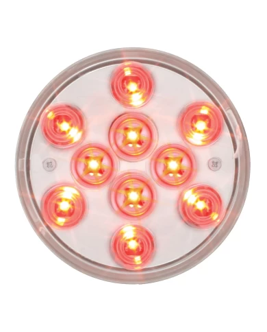 GG76843 - 4" MEGA 10 PLUS RED/CLEAR 10 LED LIGHT GG76843 - 4" MEGA 10 PLUS RED/CLEAR 10 LED LIGHT