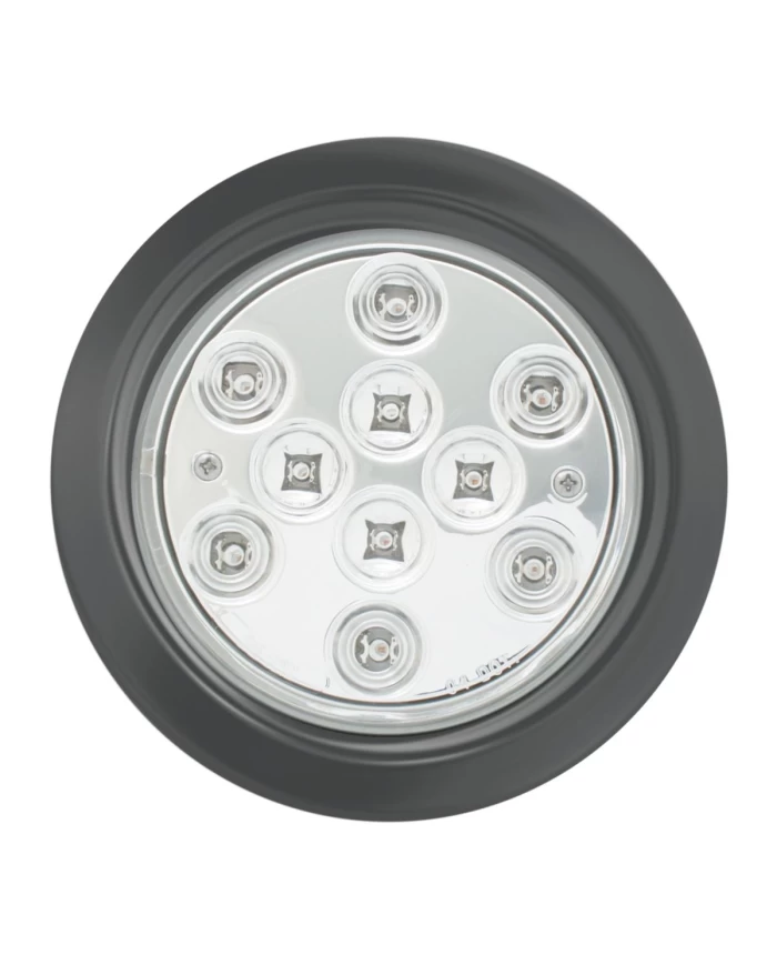 GG76847 - 4" MEGA 10 PLUS RED/CLEAR LED W/ GROMMET & PIGTAIL