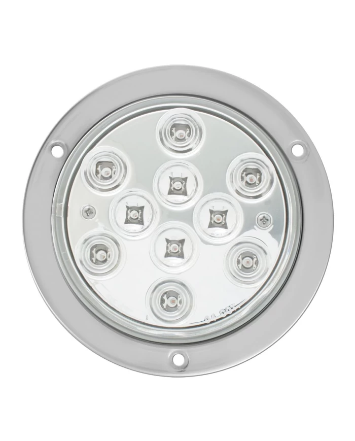 GG76853 - 4" MEGA 10 PLUS RED /CLR LED W/ S.S. FLANGE MOUNT & PIGTAIL GG76853 - 4" MEGA 10 PLUS RED /CLR LED W/ S.S. FLANGE MOUNT & PIGTAIL
