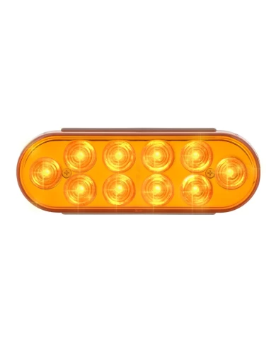 GG76860 - OVAL MEGA 10 PLUS AMBER/AMBER 10-LED LIGHT GG76860 - OVAL MEGA 10 PLUS AMBER/AMBER 10-LED LIGHT