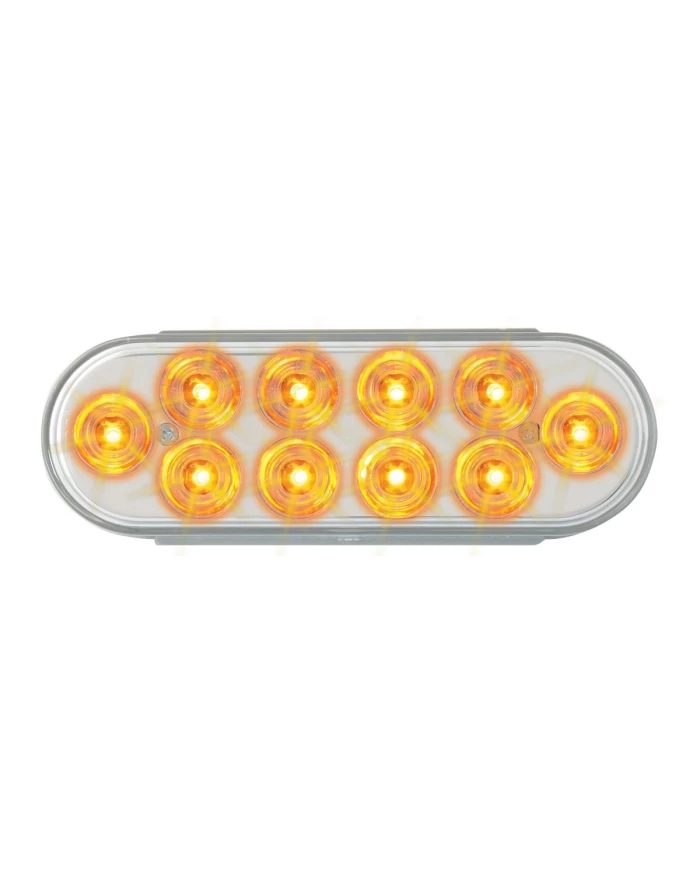 GG76861 - OVAL MEGA 10 PLUS AMBER/CLEAR 10-LED LIGHT GG76861 - OVAL MEGA 10 PLUS AMBER/CLEAR 10-LED LIGHT