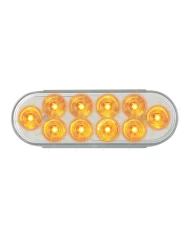 GG76861 - OVAL MEGA 10 PLUS AMBER/CLEAR 10-LED LIGHT GG76861 - OVAL MEGA 10 PLUS AMBER/CLEAR 10-LED LIGHT