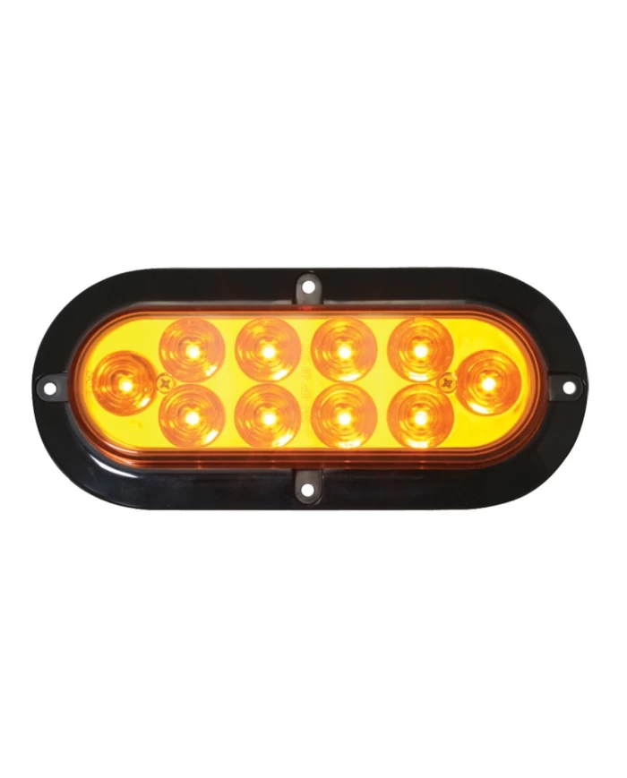 GG76870 - OVAL MEGA 10 PLUS AMBER/AMBER LED W/ BLACK FLANGE & 3 WIRES GG76870 - OVAL MEGA 10 PLUS AMBER/AMBER LED W/ BLACK FLANGE & 3 WIRES