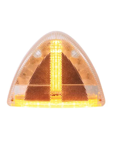UP38397-30 LED Low Profile Turn Signal Light For 1987-2007 Peterbilt 379/378/357 - Amber LED/Clear Lens
