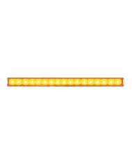 GG76980 - 20"L SPYDER AMBER 17 LED LIGHT BAR, AMBER LENS, SINGLE ROW